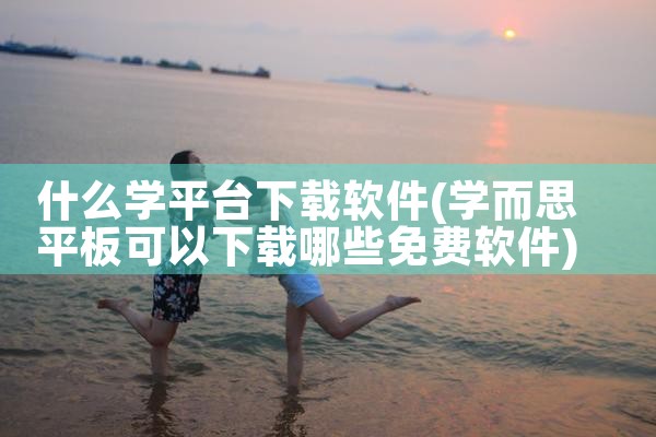 什么学平台下载软件