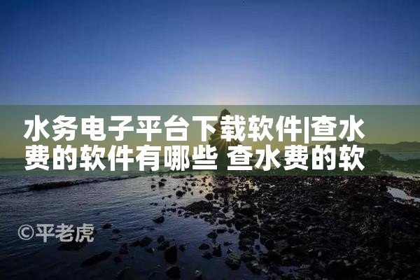 水务电子平台下载软件
