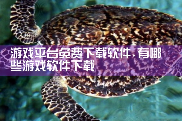 游戏平台免费下载软件